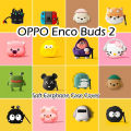 OPPO Enco Buds 2 Cartoon Silicone Earphone Case Cover Shock Resistant Protection for OPPO Enco Buds 2. 