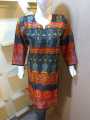 Linen Kurti Mulitcolor Stylish Design Stitched Printed Linen Kurti for Girl By Anaya Shopping Center. 