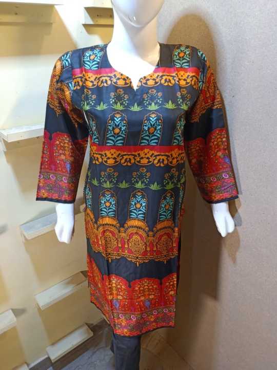 Linen%20Kurti%20Mulitcolor%20Stylish%20Design%20Stitched%20Printed%20Linen%20Kurti%20for%20Girl%20By%20Anaya%20Shopping%20Center%20-%20Image%202