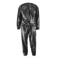 2 Pcs Heavy Duty Fitness Weight Loss Sweat Sauna Suit Exercise Gym Anti-Rip Black, L & XXL. 