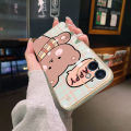 YIWESAN Case For Huawei P20 Case Cartoon Cute Happy Bear Side New Design Phone Case Square Edge Pattern Silicone Softcase Luxury Plating Casing Full Cover Camera Shockproof Protection Cases. 