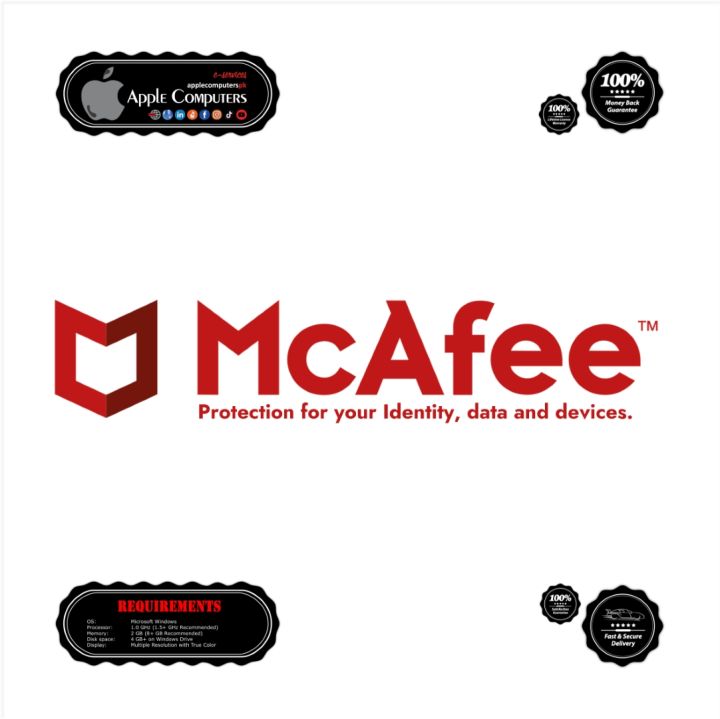 McAfee Antivirus - Genuine License KEY for Windows.