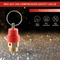 Pressure relief valve 1/4 Zoll PT air compression valve red + gold. 
