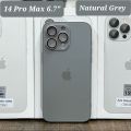 AG Glass Matte case with Apple logo For Iphone 11 12 13 14 15 Pro Max Back cover - Natural titanium. 