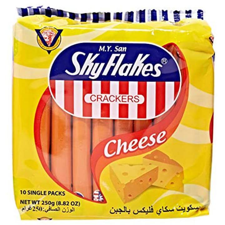M.Y. San Sky Flakes CrackersCheese Flavour 250gm (10 Single Packs 25g)