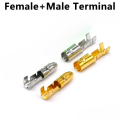 10/25 Pairs Female and Male Terminals Connector Gold Brass Wire Connector for Car 4.0mm Size PRCODE. 