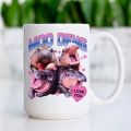 New Cute Moo Deng Mug 350ml Cartoon Hippo Pattern Coffee Cup Black White Ceramic Household Drinkware for Tea Milk. 