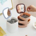 1Pcs Jewelry Organizer 360 Degree Round Rotating Jewelry Storage Box - Multi. 