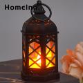 Flameless Candle Lantern Vintage Battery-operated Desk Lantern Lamp for Home Decoration Flicker-free High Brightness Electronic Candle Light less Than Retro Decorative Lantern. 