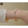 Gold/Silver Color Chain Link Bracelet for Women Ladies New Style Copper Beads Bracelet Jewelry. 