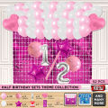 Half Birthday Foil Balloon Theme Collection For Decoration Half Way Mark, 1/2 Month Birth Day Parties Decor Supplies Balloons Set Milestone Themes Baloon, Room Walls, Half Way To One Decorations Celebration 6 Months Children, Boys & Girls : Ak39hf9g. 