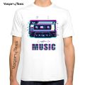 Vintage classic old design Music tape Classic Old Skool Cassette Tape Dj Men'S Music Audio Mix Summer High Quality Nerd T Shirts. 