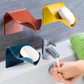 Wall Mounted Plastic Soap Dish Minimalist Soap Storage Holder Rack Creative Shower Soap Plate Box Drain Shelf Bathroom Organizer. 