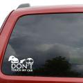 (White) Don't touch my car Sticker,  Car decoration, Car Accessories, Stickers for Car. 