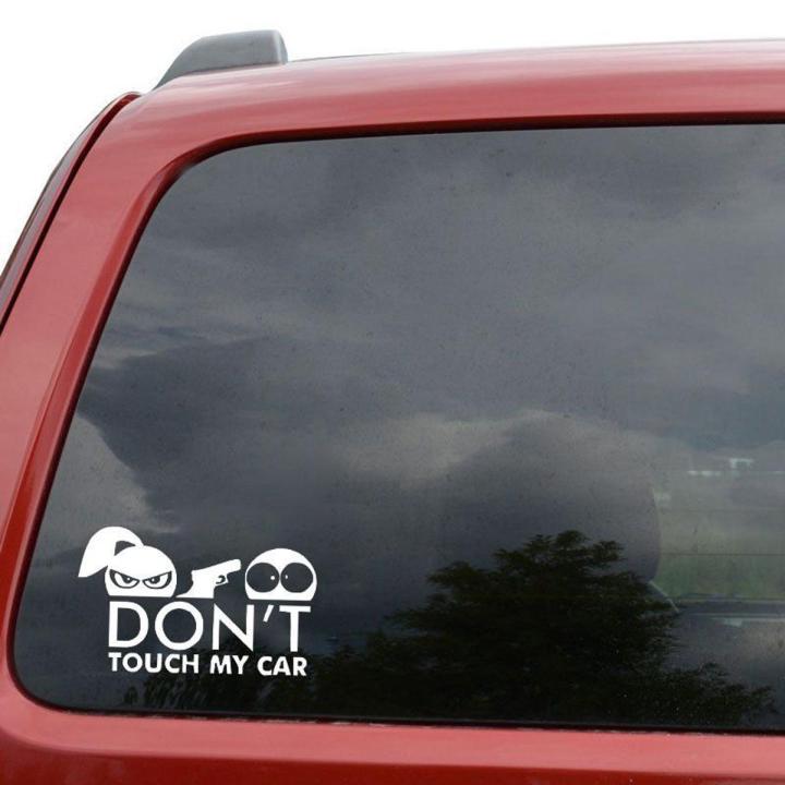 (White) Don't touch my car Sticker,  Car decoration, Car Accessories, Stickers for Car