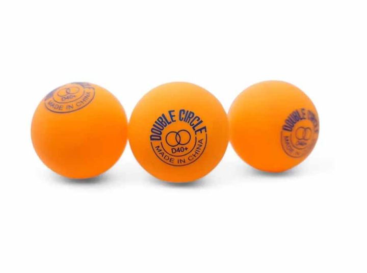 Pack Of 20 - Ping Pong Double Circle Balls Durable Beating Wear-resistant Training Ball Strong Elastic Sports Products for Table Tennis Game - Orange