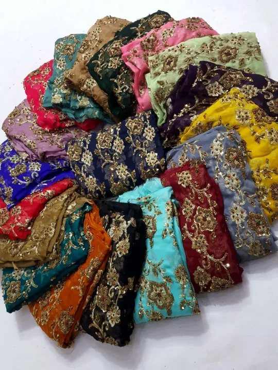 Mughal%20E%20Azam%20Luxury%20Handmade%20Cut%20Dana%20Chiffon%202Piece%20Suit%20Shirt%20&%20Duppata%20Fabric%20Pure%20Soft%20Chiffon%20SHIRT%20Front%2047%20Length%2036%20Width,%20BACK%20&%20SLEEVES%201.5%20YARD,DUPPATA%202.5%20YARD%20Latest%20Handmade%20Collection%20-%20Image%202