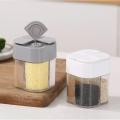 4 In 1 Transparent Spice Jar Set Salt And Pepper Seasoning Bottle Lid Kitchen Storage Container Accessories - 1Pcs. 