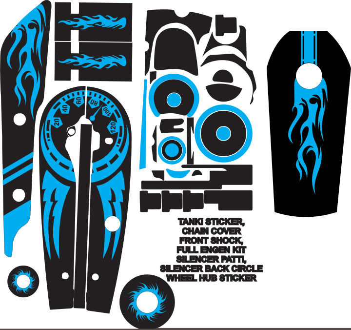 honda%20125%20cc%20full%20bike%20protection%20stickers%20in%20matt%20black%20multicolor%20with%20wheel%20hub%20sticker%20-%20Image%203