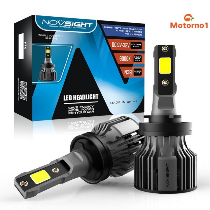 H11 NOVSIGHT Mini Car LED Headlight Bulbs H11 LED lights Super bright 72W 10000LM Auto Headlamps Fog lights Kit 6000K White