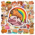 10/30/50PCS New DIY Capybara Animal Sticker Cartoon Creative Anime iPad Desk Luggage Guitar Car Decoration Waterproof Wholesale. 