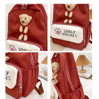 Korean%20Style%20College%20Bag%20with%20a%20cute%20small%20Teddy%20in%20front%20-%20Image%203