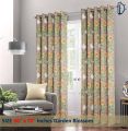 Garden Blossom Printed Jacquard Fancy Curtains  Pair packed eyelet ring curtain  Multiple SIzes. 