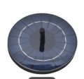Solar Fountain Black Solar Fountain Water Fountain Solar Water Fountain with 6 Nozzles and Fixer, 6.3inch Solar Fountain Pump for Bird Bath. 