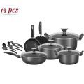Non Stick Cookware Set-Crystal gift pack -15 Pcs cookware set-non stick cookware set for kitchen.. 