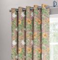 Garden Blossom Printed Jacquard Fancy Curtains  Pair packed eyelet ring curtain  Multiple SIzes. 