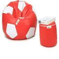 Foot Ball Style Bean Bag chair With Stool. 