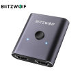BlitzWolf BW-HDC2 Bi-Directional 4K Splitter TV Switcher 1X2 Port Dividers PC Liquid Crystal Display Video Distributor. 