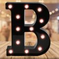 Led Letters Numbers Lights 26 Alphabet &  Decorative Marquee Lamps for Events Wedding Party Birthday Home Bar(Colour Golden and Black). 