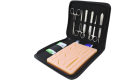 Complete Suture Practice Kit for Medical and Vet Students - Reusable Skin Simulation Silicon Pad with Pre-Cut Wounds, Full Set of Essentials Stainless Still Suturing Tools. 