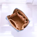 Makeup Bag Cosmetics Storage Bag Velvet Zipper Hand Bag Korean Double-Layer Bag Large Capacity Bag. 