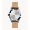Fossil Townsman Dark Brown Leather Strap Black Dial Automatic Watch for Gents - ME1163. 