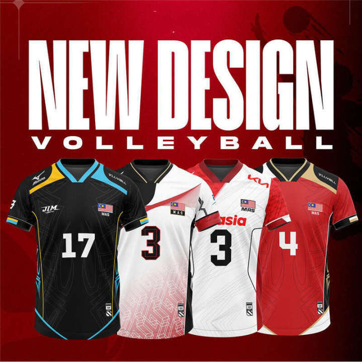 2024 Fresh Design Volleyball Custom Name Bu T-Shirt Lelaki Malaysia Team men and women Outdoor Sports Jersey 7