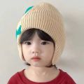 Cartoon Dinosaur Kids Earmuffs Hat Winter Warm Knitted Beanie Cap for Boy Girl Cute 3D Solid Color Toddler Ear Protection Caps. 