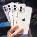Fashion Love Heart Transparent Soft Phone Case For iPhone 11 13 14 Pro MAX X XS XR 12 Mini 7 8 plus SE2020 Cute Wave point Cover. 
