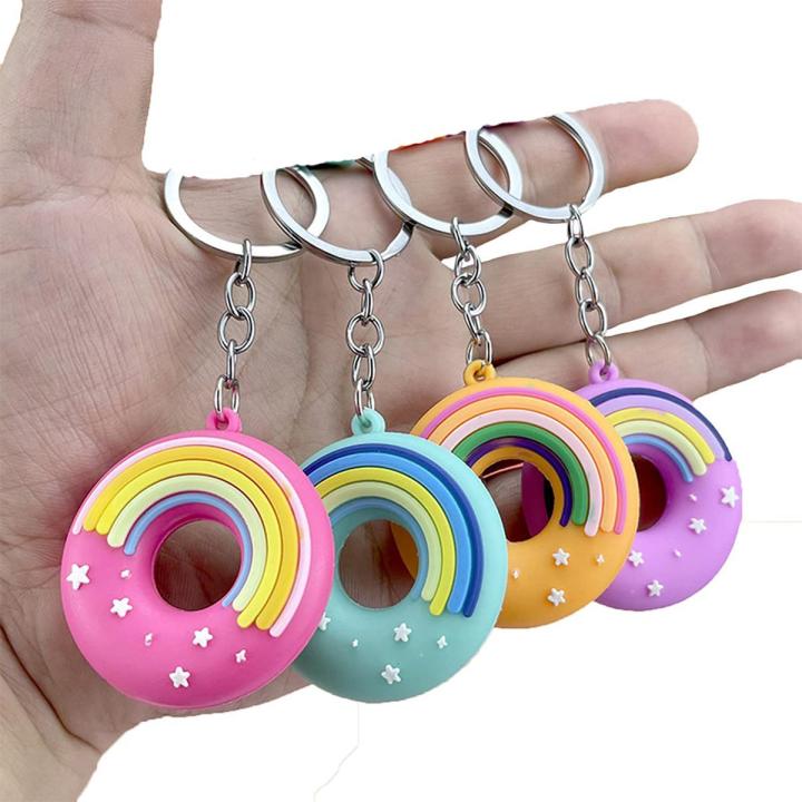 Donuts\ Keychain - Bag Charm keyring - Silicon keychain - keychain for boys - keychain for kids - keychain for girls - keychain for bag - stationary - keychain for car - customized keychain - High quality