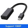 Mini DisplayPort To HDMI-Compatible Cable 4K Gold-Plated Cord Splitter For MacBook Pro Air Mac Microsoft Surface Basis Converter Black Support 1080P. 