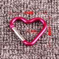 Heart-shaped Aluminum Carabiner Key Chain Clip Outdoor Camping Keyring Hook Water Bottle Hanging Buckle Travel Kit Climbing New. 