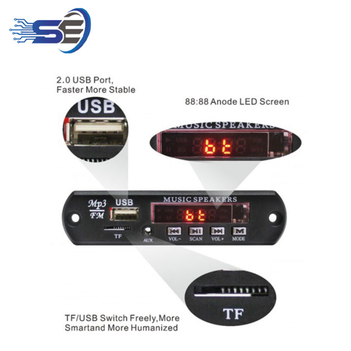 Bluetooth%20Mp3%20Player%20Kit%20for%20USB,%20BT,%20FM%20Radio,%20TF,%20AUX,%20Remote,%20Bluetooth%20Audio%20Circuit%20Module%20Amplifier%20Panel%20LED%205V%20Audio%20Module%20-%20Image%203
