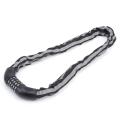 Bike Anti Coded Lock Bicycle Cable Lock Keyless Five Pas Reflective Black. 