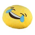 Emoji Soft Pillow Stuffed Cushion Soft Pillow Round Home Decoration Laughter Emoji Pillow (1Pc). 