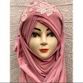 Elegant Turkish Muslim Hijab islamic Wear veil Embroidery Beautiful instant Scarf. 