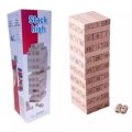 JENGA Wooden Stacking Game Tower Challenge Wooden Colored Blocks Puzzle Toy 54 PCs. 