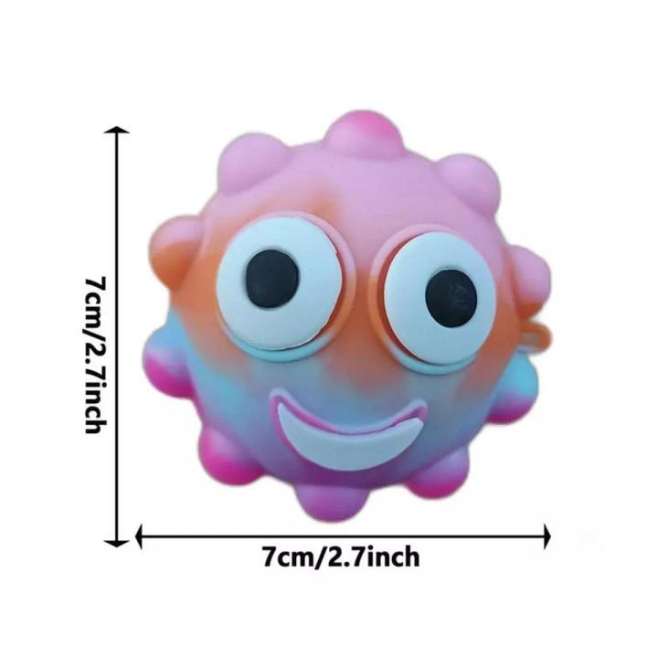 3D LED Pop Rainbow Stress Ball Glow In The Dark Stress Ball Decompression Squeeze Squishy Sensory Stress Relief Fidget Toy
