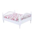 1:12 6pcs Mini Wooden White Bedroom niture Set for Dollhouse.