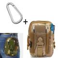 Pack of 2- Aluminum Hanging Hook And Small Backpack Buckle Belt Waist Pouch Bag for Mobile Other Accessories. 